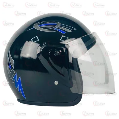Мото Шолом 101 Без Бороди TouKui Чорний з Синім