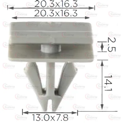Кліпса молдингу Buick Cadillac Chevrolet GM 2