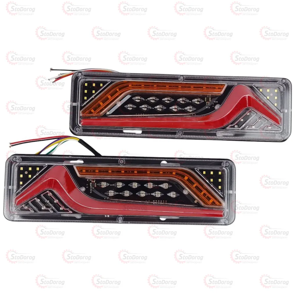 Ліхтар задній прямокутний 24V 30х9см (DQTL-96 Mini) універсал 2шт 