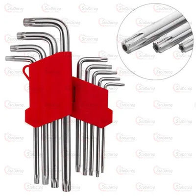 Набір ключів Г-подібнихT10-T50 TORX Intertool HT-0606