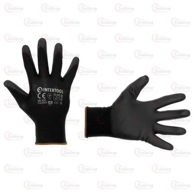 Перчатки INTERTUL №10 поліуританова чорна SP-0169
