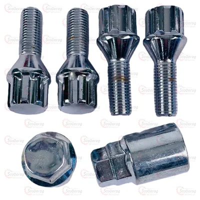 Болт секретний 12x1.5x28 Конус Walline Набір 4шт