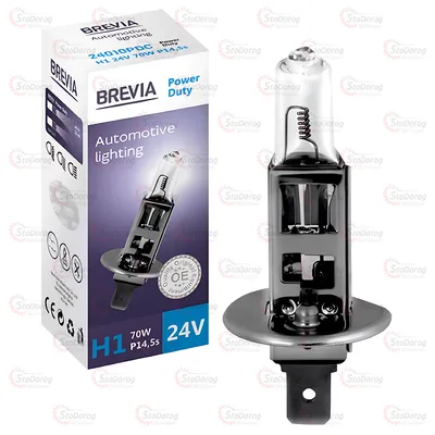 Лампа галогенна H1 24V 70W Brevia Power Duty 24010PDC