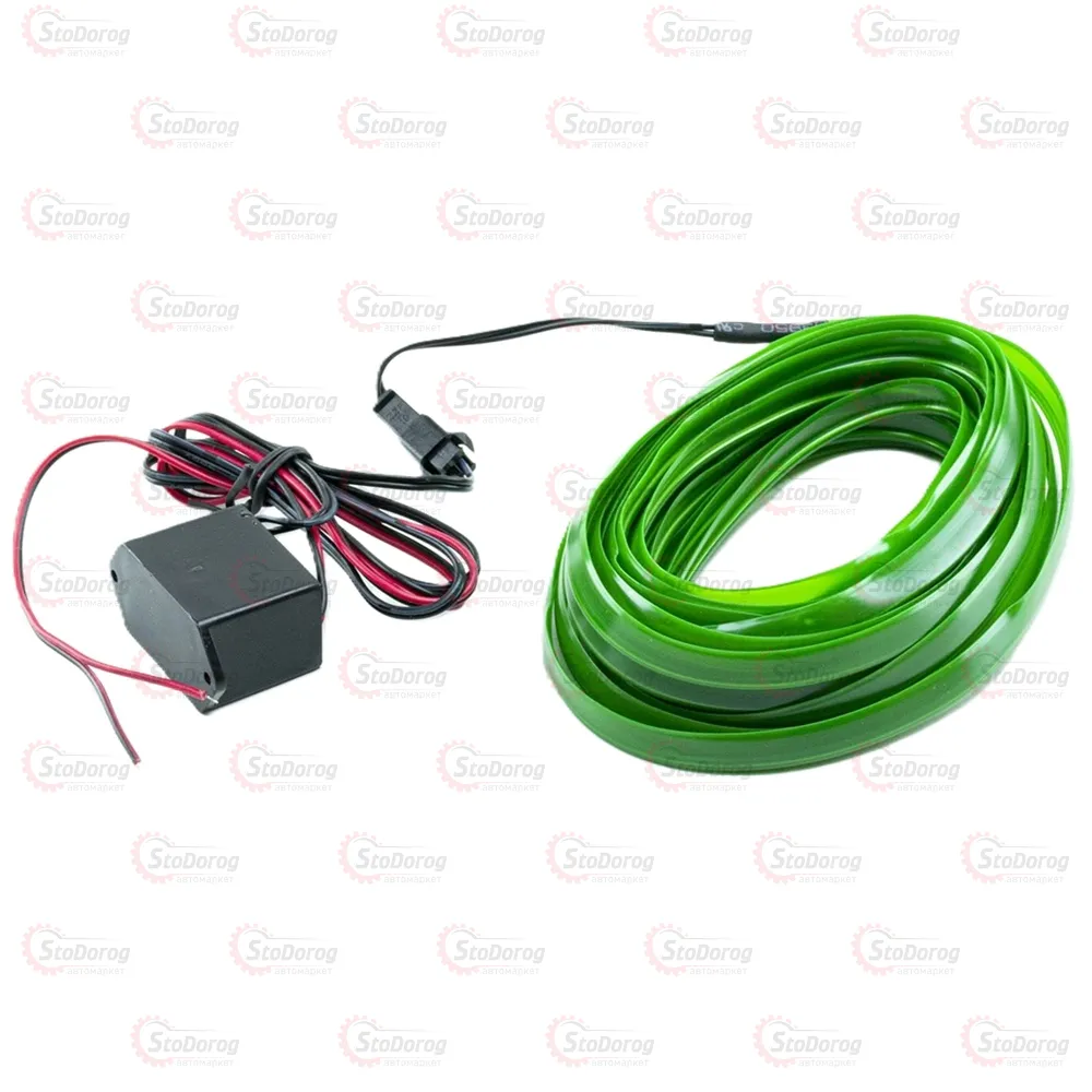 Стрічка LED NEON в салон 12V зелений 3м 