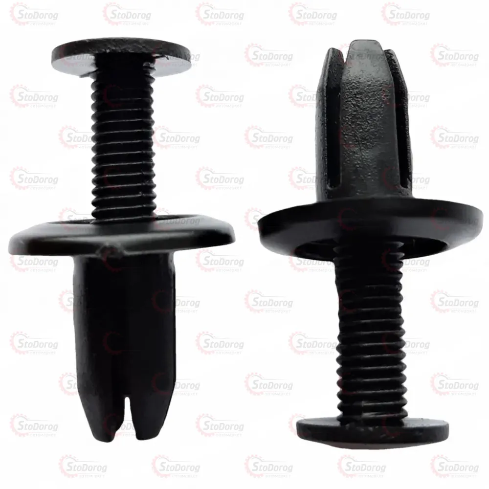 Пістон розпірний чорний Ø 9 мм. Fiat / Toyota / Nissan / Honda / Suzuki / Citroen / Renault Kangoo / Peugeot 309, 605 / Audi 80, A4 / VW Corrado, Golf, Passat, Polo, Vento / KIA / SsangYong / МТЗ 80 