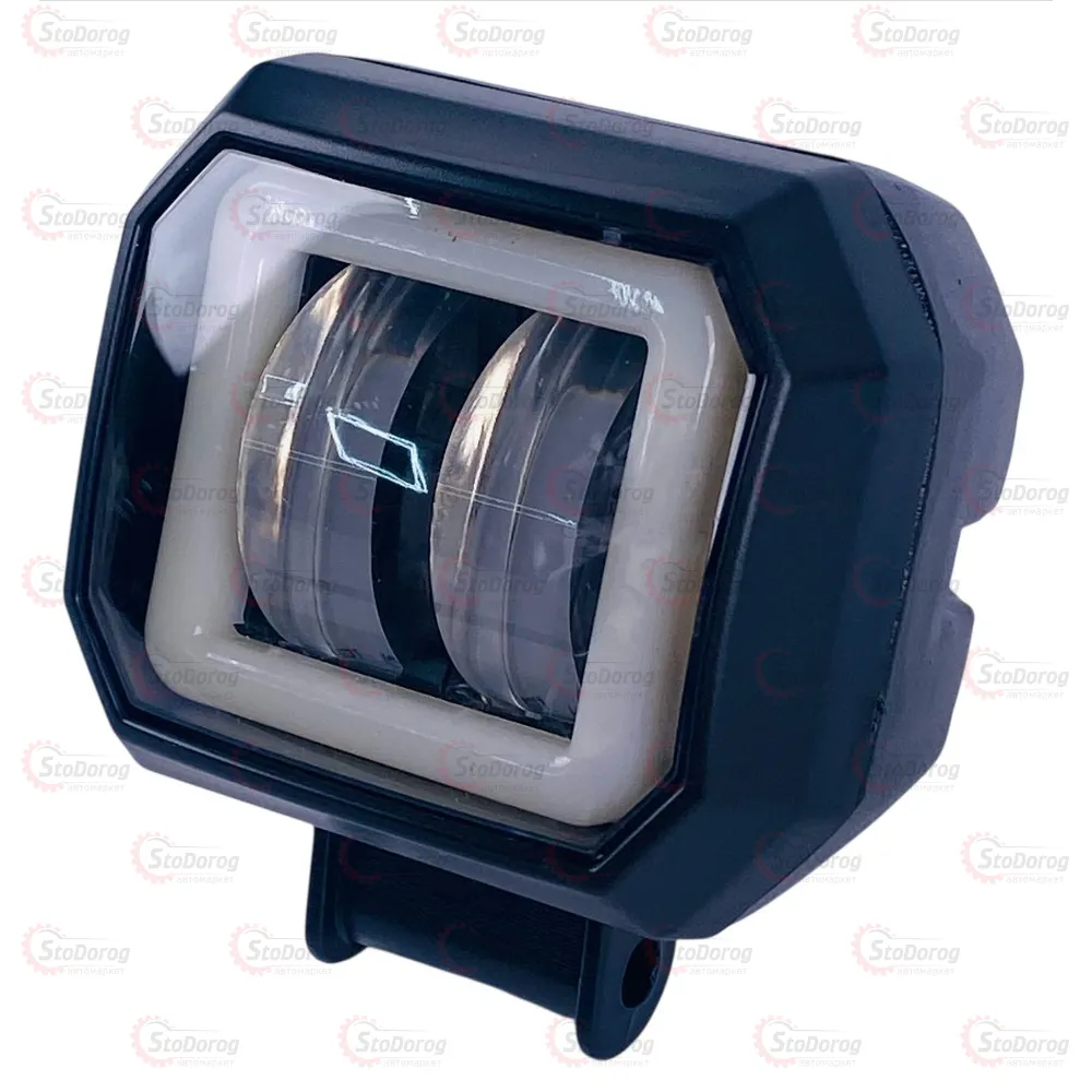 Фари додаткові LED 005 Квадрат + Габарит  - фото 3