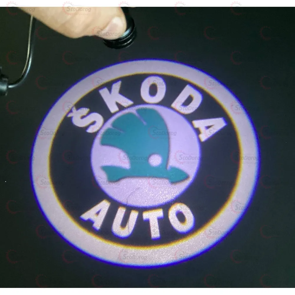 Підсвітка дверей логотип Skoda 