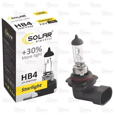 Лампа галогенна HB4 12V 55W Solar Starlight +30%