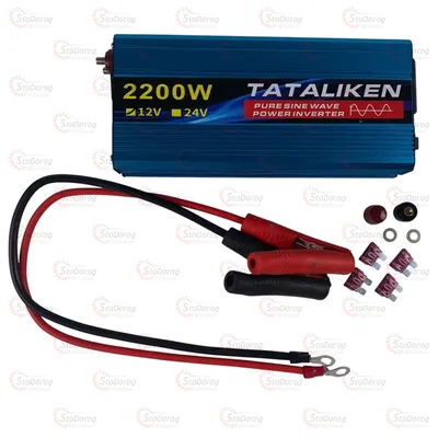 Перетворювач 12V-220V 2200W USB чистий синус