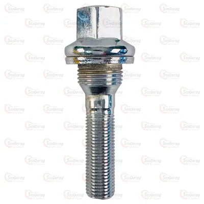 Болт Колісний M12x1,25x34мм Прессшайба Хром Ключ 17