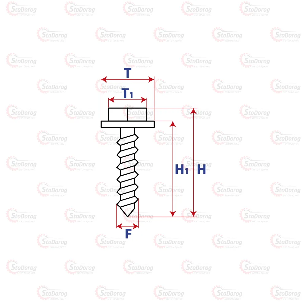 Саморіз модельний автомобільний 18серія 18816 18816  - фото 1