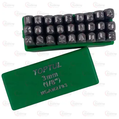 Набір клеймів літерних ударних 27од. 3мм TOPTUL