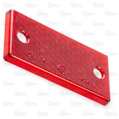 Катафот Прямокутний Під Гвинт Червоний (Stark) UP-60