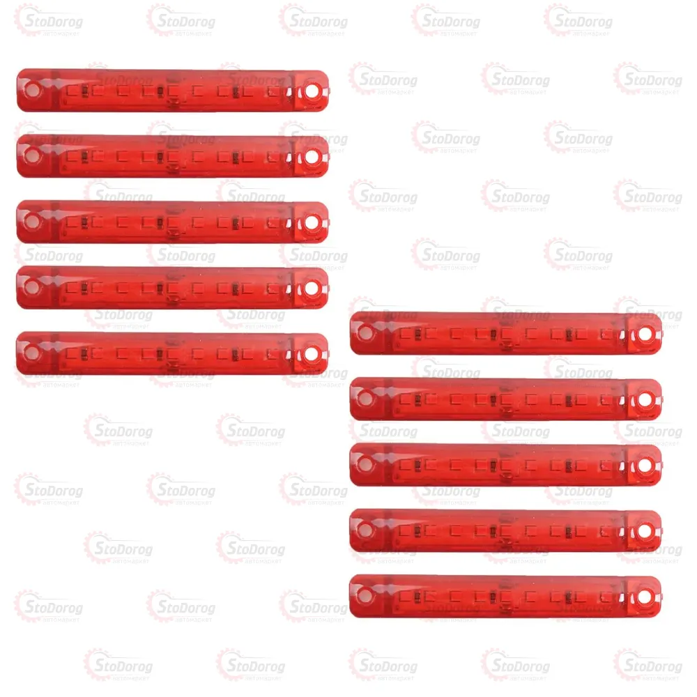 Габарит - Червоний 100х15мм 12/24V Led 9 Діодів EMR-53К  - фото 1