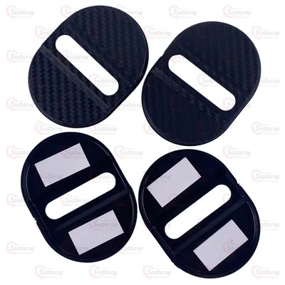 Накладка на петлі Дверей Компект 4шт Карбон (Пластик) 2