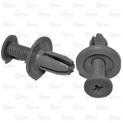 Пістон розпірний сірий Ø 9 мм. Fiat / Toyota / Nissan / Honda / Suzuki / Citroen / Renault Kangoo / Peugeot 309, 605 / Audi 80, A4 / VW Corrado, Golf, Passat, Polo, Vento / KIA / SsangYong / МТЗ