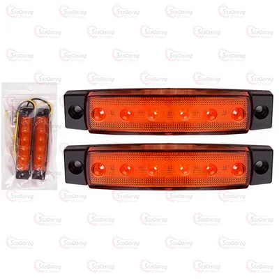 Габарит - Желтый BL-64906YL 12-24V 6LED 96х20mm