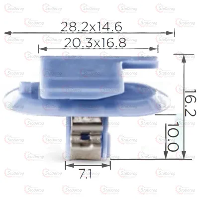 Кліпса молдингу Opel Renault Peugeot Citroen 2
