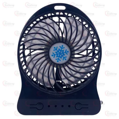 Вентилятор 12V Mini fan на акумуляторі 18650 + ліхтарик
