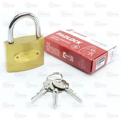 Замок Навісний Дужка 48мм Латунь Лазерний Ключ 3шт