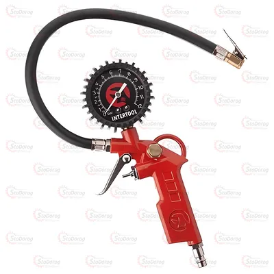 Пістолет підкачування коліс з манометром 63мм 10 атм Intertool PT-0503