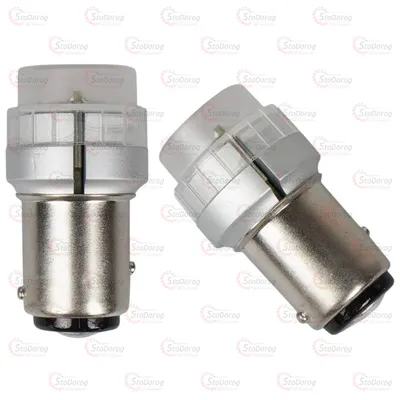 Світлодіод LED P21/5W 12V LED V8 2200K Жовтий 2шт AMS VISION 1157