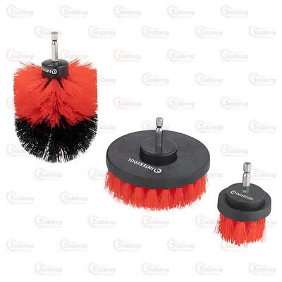 Набір щіток нейлонових для дриля 3шт (1/4) Intertool BT-0301