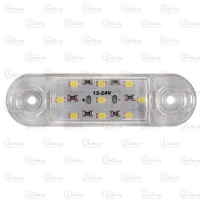 Габарит - Білий 12/24V 90х25мм 9-Led  (GB007)