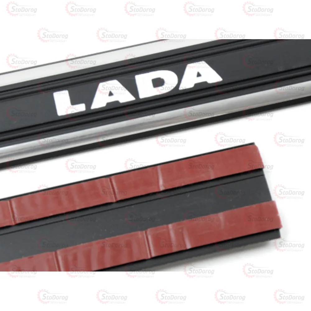 Молдинг Кузова Lada 2101,2107 2 Смуги Хром Вузький Sahler SH 506  - фото 1