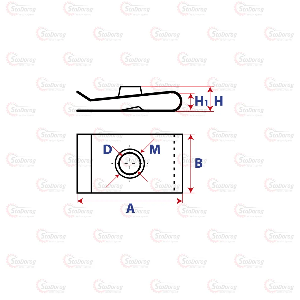 Фіксатор -  Закладна автомобільна 16серія 16135 16135  - фото 1