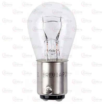 Лампа розжарювання P21/4W 12V Brevia зміщений  цоколь 12304C 2