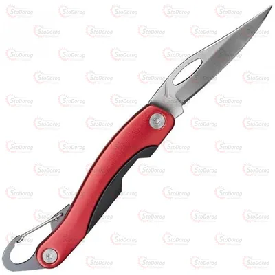 НІЖ Складний 194мм INTERTOOL HT-0596 Карабін Алюмінієві Вставки 2