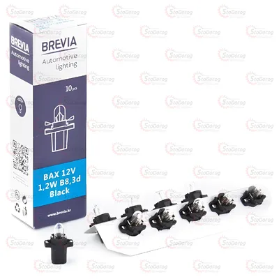 Лампа розжарювання BAX 12V 1.2W B8.3d Black CP Brevia 12322C