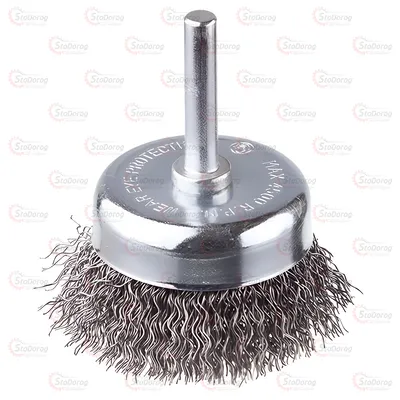 Щітка торцева 50мм зі стрижнем із рифл. дроту (1/4) Intertool BT-9050 2