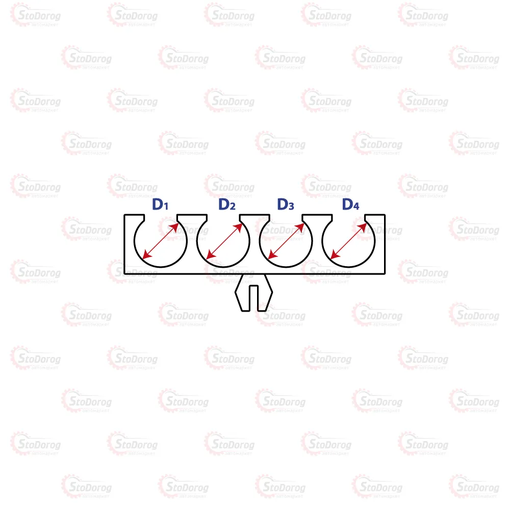 Кріплення опори капота -  шлангів -  дротів автомобільне 21серія 21033 21033  - фото 1