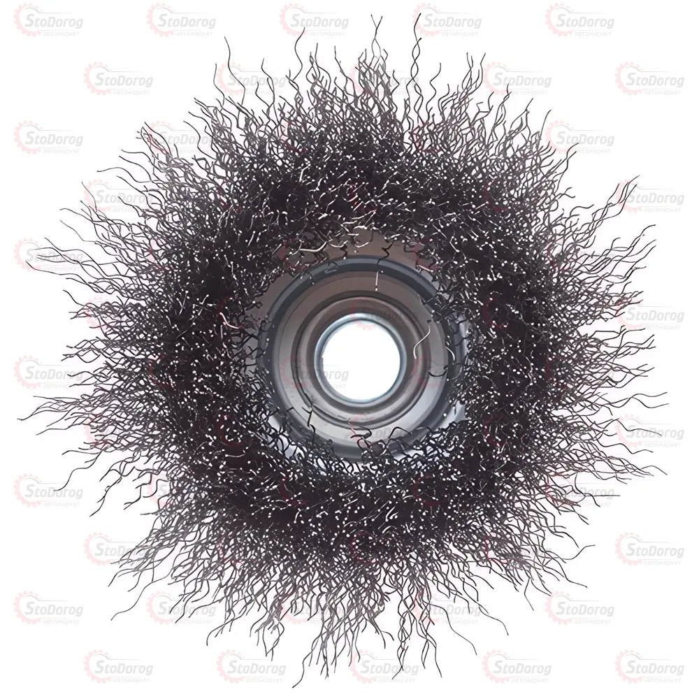 Щітка чашкова торцева 85мм з рифл. дроту (M14) Intertool BT-1085 