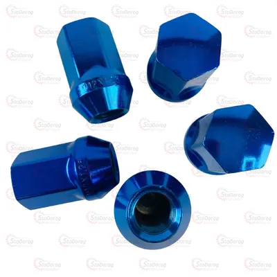 Гайка Колісна M12x1,25x35мм Конус Ключ 19 Синяя 2