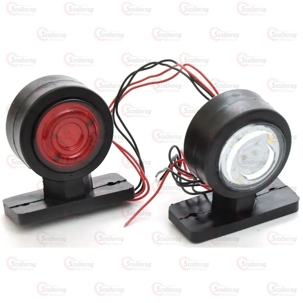 Габарит Ріжки Прямий 8,5см 24v 2шт Червоний+Білий 10+10 LED MRT Л-070 