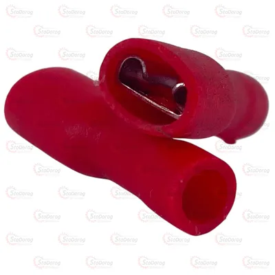 Клема 4,8 мм. Гніздова (мама) У повній Ізоляції Червона FDFD1,25-187(8) 2