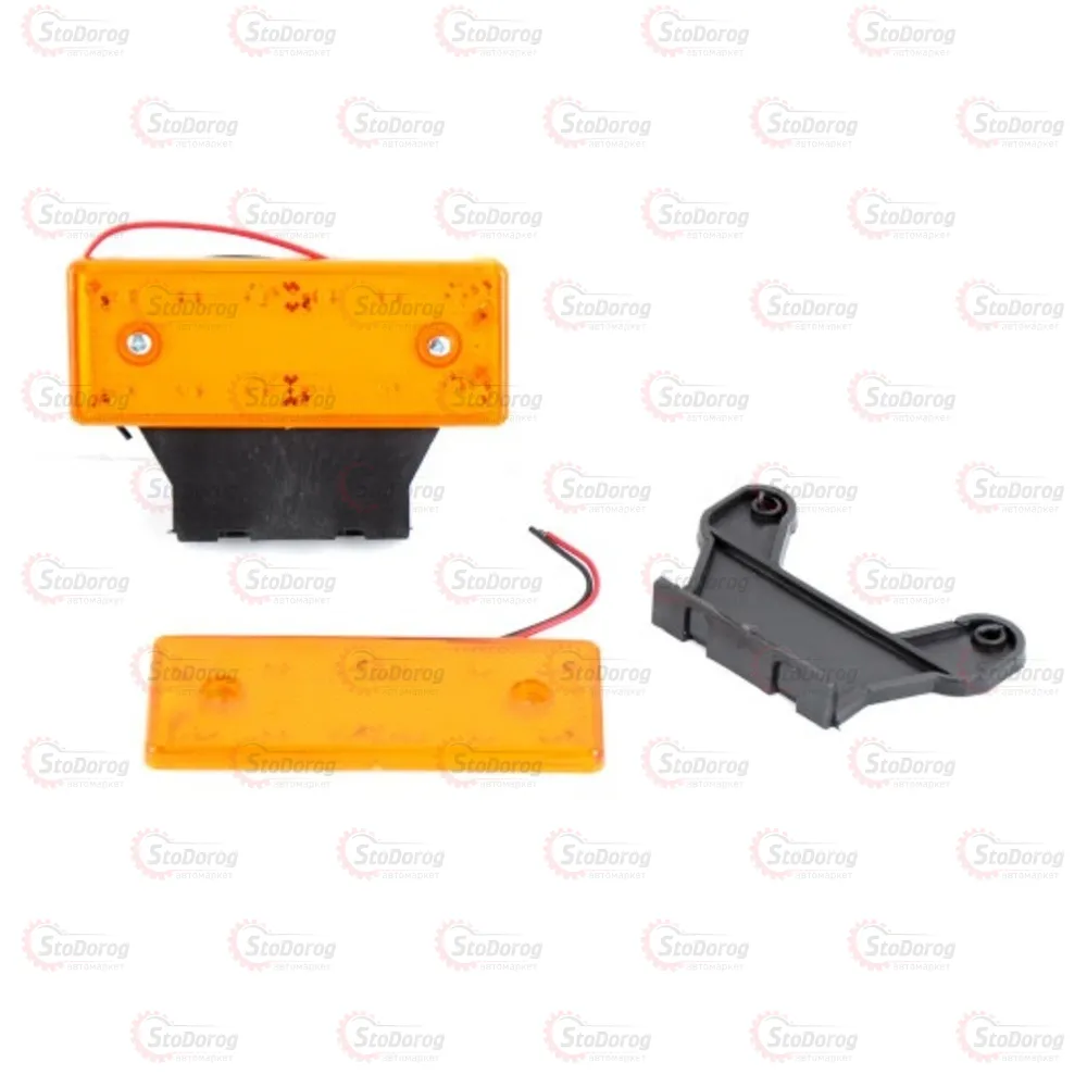 Габарит - Жовтий 110х42мм 24V Led 12 Діод Гумовий Кронштейн TAS-009  - фото 3