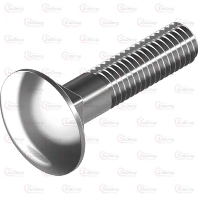 Болт DIN603 М6х110 ЧР 4.8 цб кв.підг 17405