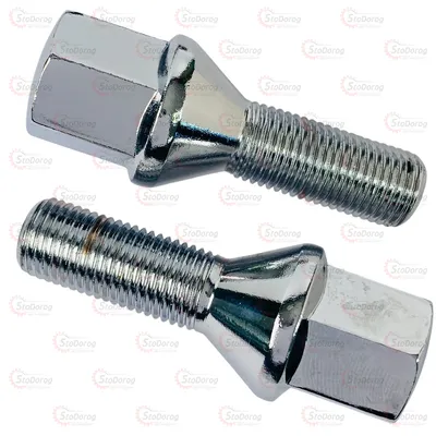 Болт Колісний M12x1,25x28мм Конус Хром Ключ 17 2