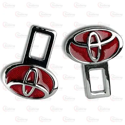 Заглушка ременя безпеки (2шт) метал Toyota Red