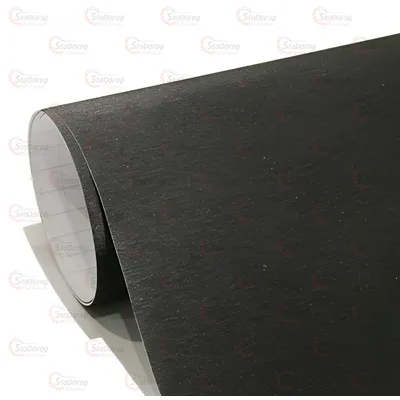 Плівка карбон 3D шліфований алюміній чорний матовий (1.52*10см)