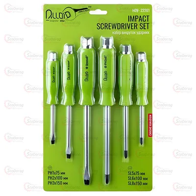 Набір викруток ударних 6шт Alloid НОУ-22201