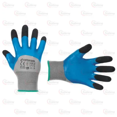 Перчатки INTERTUL №10 латексна синя SP-0107