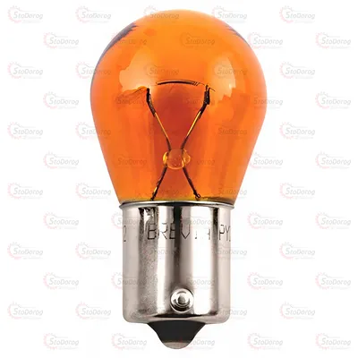 Лампа розжарювання PY21W 12V Amber Brevia 12302C 2