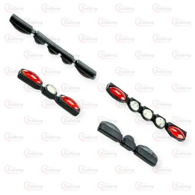 Катафот На Двері Круг-Овал Червоний/Білий