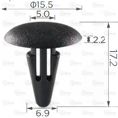 Кліпса Цвях Mitsubishi Nissan Toyota 2