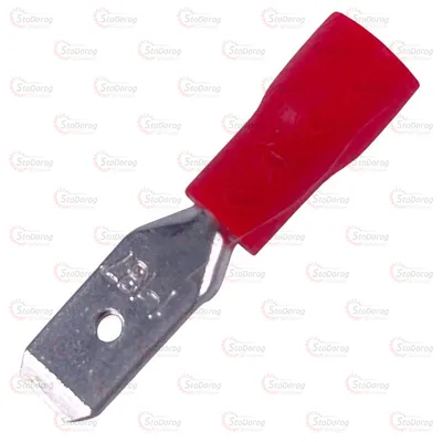 Клема 4,8 мм. Штирьова (тато) В Ізоляції Червона MDD1,25-187(5)
